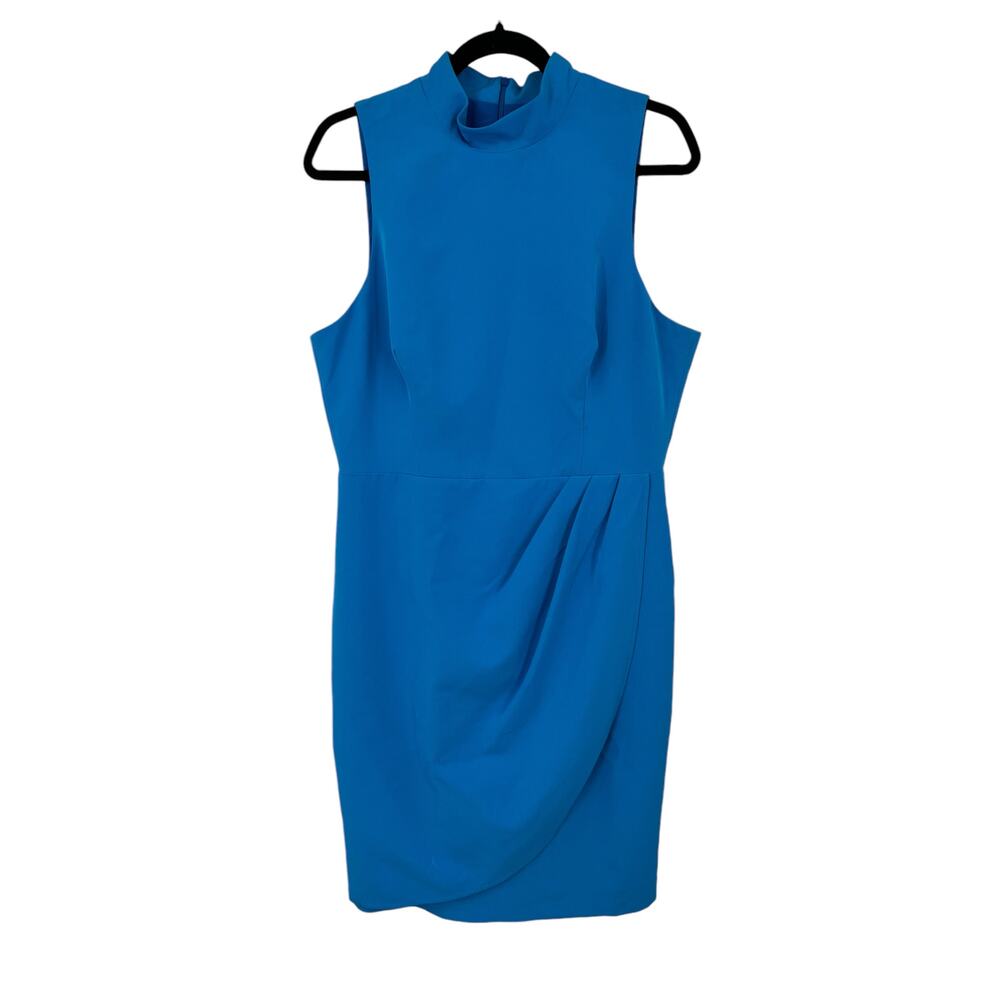 Black Halo dress Naya Draped Sheath blue size 14 - Picture 2 of 6